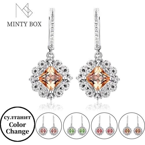 Zultanite Diaspore 925 Sterling Silver Drop Earrings for Women Fine Jewelry 2.6 Carats 925 Earrings Mothers Gift