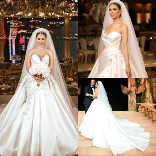 2021 Elegant Wedding Dresses with Detachable Train Sweetheart Appliques Country Bridal Gowns Custom Made Vestidos De Novia