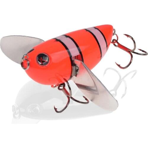 1PC 6cm 12.5g Winter Sea Hard Fishing Lure Artificial Bait With Popper Isca Diving Metal Wing Wobbler Crankbait