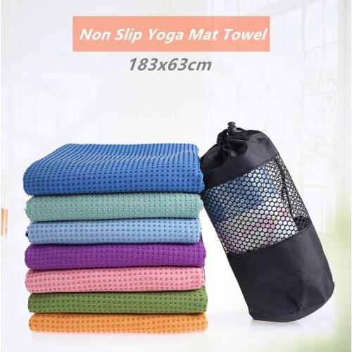 1Pc Anti-slip Microfiber Yoga Mat Towel Home Gym Fitness Pilates Pad Blankets Soft Cover