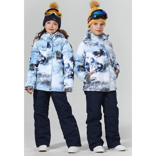 2019 Ski Suit Kids Thicken Winter Suit Children Snowboard Suit Children Ski Suit For Girls Ski Jacket Snowboard Snow Suit Warm