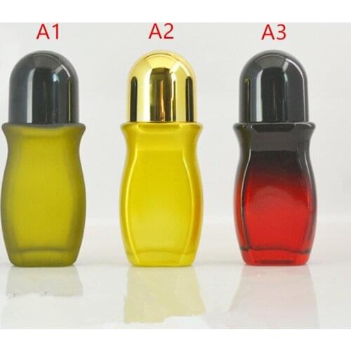 50pcs 30ml 50ml Simple Empty Glass Roll On Bottles Plastic Roller Ball Portable Travel Deodorant Roll On Container F2882