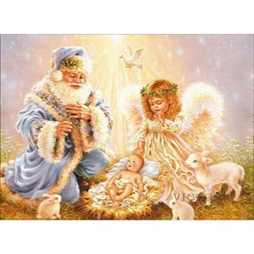 5D Diamond Painting "angel" Santa Claus Diy Full Rhinestones Drill Cross Stitch Kits Square Round Diamond Embroidery Home Decor