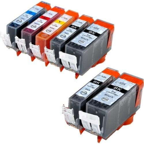 7pcs PGI 525 CLI 526 ink cartridge For canon PIXMA IP4850 IP4950 IX6550 MG5150 MG5250 MG5350 MX715 MX885 MX895 printer