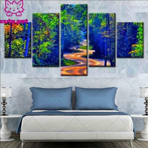 Diy Diamond Painting forest tree road view diamond mosaic full square drill diamond embroidery cross stitch picture home decor