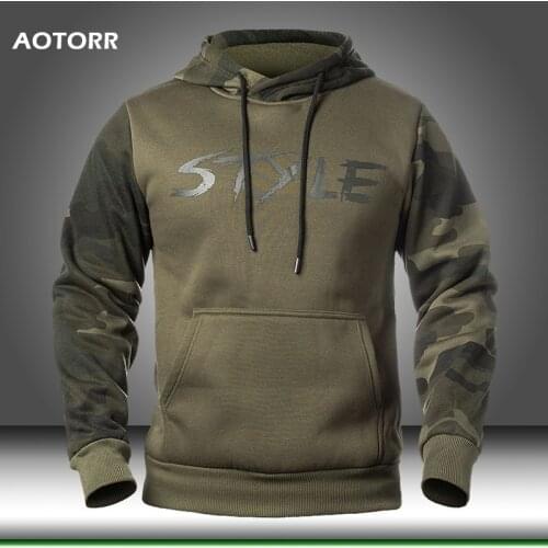 Aotorr Mens Camouflage Hoodies