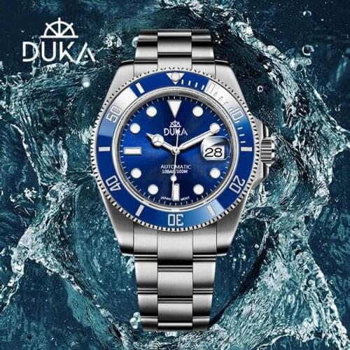DUKA 40MM Mens Watches Mechanical Automatic Watch Men Top Brand Luxury NH35 Men Watch Stainless Steel Sapphire Waterproof Clock
