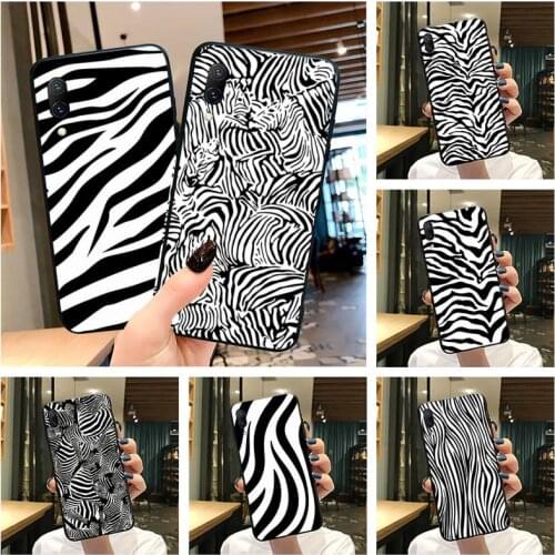 Black And White Zebra Pattern Phone Case For Vivo Y91c Y17 Y51 Y67 Y55 Y7s Y81 Y19 Y97 Y93 V17 vivos5