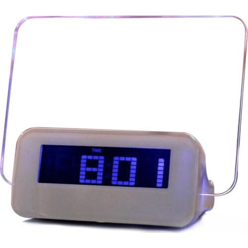 Digital Alarm Clock With LED Fluorescent Message Board Digital Alarm Clock With Calendar Snooze Function