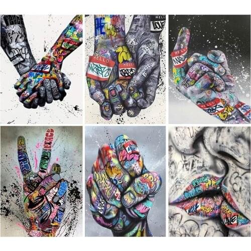 GATYZTORY DIY Painting By Numbers Abstract Picture Oil Painting Figure HandPainted Home Decor Gift Canvas Drawing