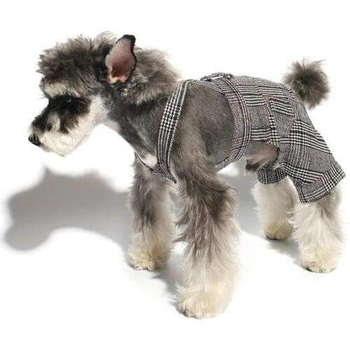 Dog Overalls Jumpsuit Rompers Yorkie Poodle Bichon Pomeranian Schnauzer Puppy Pug Clothes Dog Costume Apparel Outfit Dropship