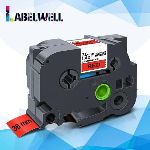 Labelwell tze-461 36mm tze tape compatible for Brother P Touch Tze 461 Tze461 Tz461 Red label for Brother p-touch printer
