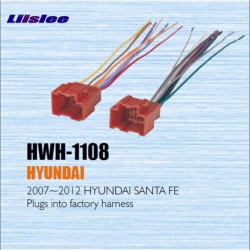 Liislee Plugs Into Factory Harness For Hyundai 2007~2013 Radio Power Wire Adapter/Aftermarket Stereo Cable/Male DIN To ISO