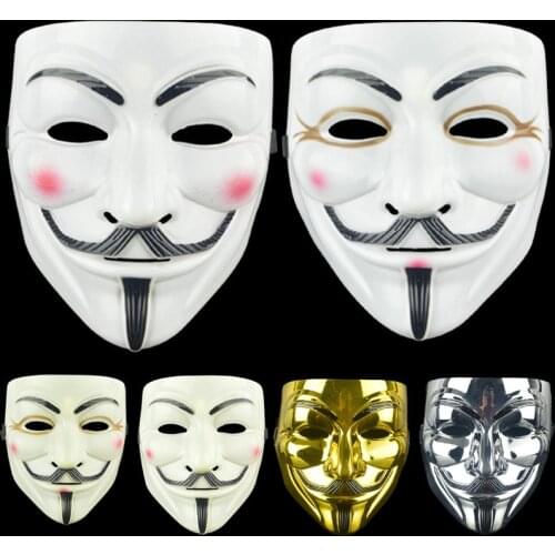 Halloween Christmas Party Movie Cosplay V for Vendetta Hacker Mask Anonymous Guy Fawkes Gift Adult Kids Film Theme Mask Joker