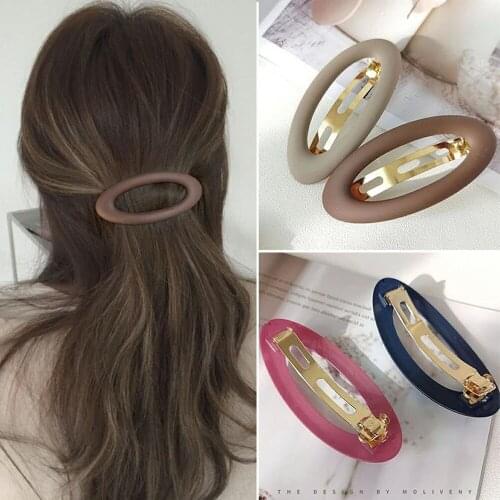 Matte Snap Hair Clips Women Hairpin Korean Hairclips Hair Barrette Ponytail Holder Girls Hair Accessories Hairgrips
