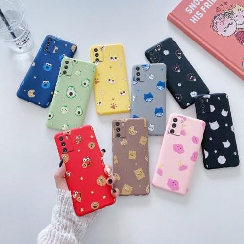 Cute Silicone Cartoon Phone Case For Xiaomi Poco M3 Pro Matte Avocado Camera Protect Anime Soft Fundas Cover on PocoM3 Pro