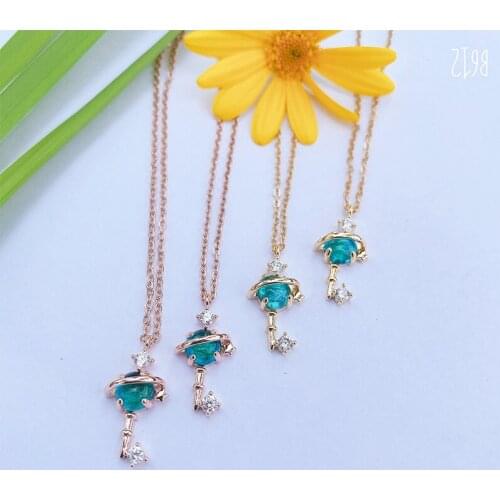 Fashion Jewelry necklace, Titanium steel clavicle necklace, Dream planet key titanium steel necklaces