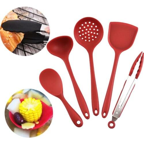 5 Pcs Silicone Kitchenware Cooking Utensils Set Heat Resistant Kitchen Non-Stick Cooking Utensils Baking Tools
