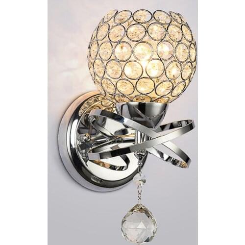 Wall Sconce Crystal Wall light Led Crystal Wall Lamp Bedroom Bedside Gold Lamp European Corridor Living Room Wall Lamp Light