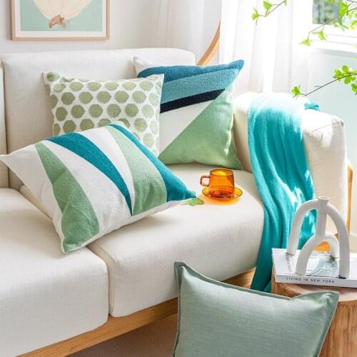 Nordic Style Geometry Tufted Cushion Cover 45x45cm Pillow Cover Square Home Decoration For Car Sofa Living Room Bed Room