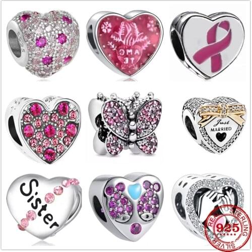 New Original 925 Silver Bracelets Accessories Charm Bead fit Pandora charms silver 925 beads Bracelet for women DIY Jewelry Gift