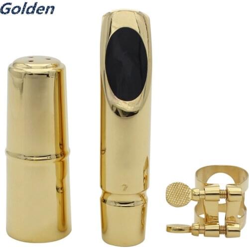 New Gold-plated 24K Metal mouthpiece alto saxophone / tenor saxophone / Soprano saxophone 5--9 number Professional ship