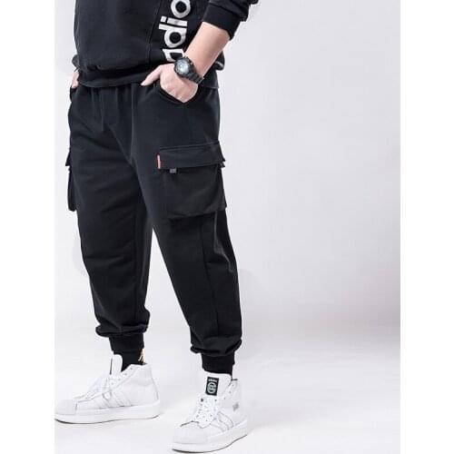 Autumn Winter New Fashion Loose Youth Men Plus Size Elasticity Solid Color Organ Bag Skinny Casual Outdoor Jogger Sweat Pants
