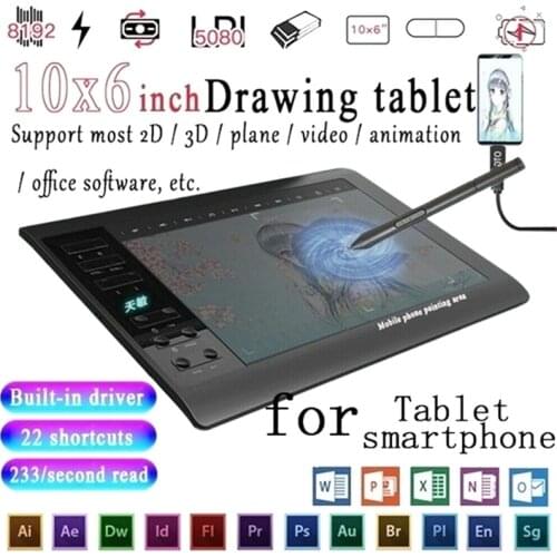 G10 Master Graphic Tablet IPS HD Graphics Drawing Digital Tablet Monitor Pen Display 233 Point Quick Reading Pressure Sensing