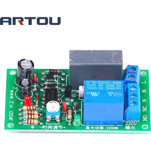 AC 220V Timer Relay Delay Switch Module Input/Output Delay Off Switch Module Adjustable Timing Turn Off Board rele temporizador