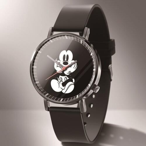 Reloj Mujer 2020 New Fashion Mickey Watch boy girl Cartoon Leather Quartz Watches boy girl favorite gift Kobiet Zegarka