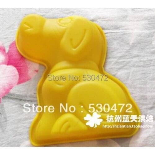 Silica gel cake mould Soap mold / baking mold,dog shape 14*105*3CM kitchen tools