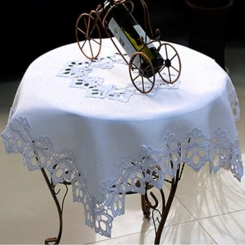 2021 New Style Embroidery Lace Tablecloth, Dust-Free Cloth for TV SETS,Round Desk,Cabinets Air Conditioner Decorating Cover