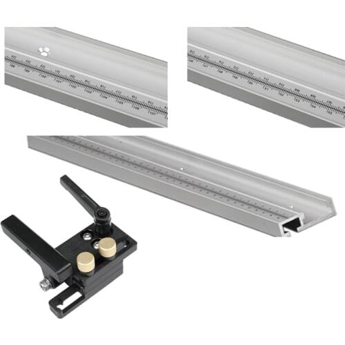 400/500/600/800/1000mm Aluminum Alloy T-Track Woodworking T-slot Miter Track with Scale/Miter Track Stop