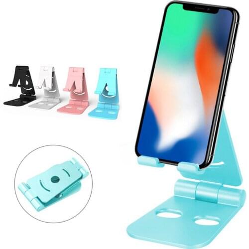 Universal Adjustable Mobile Phone Holder for IPhone Android Tablet Phone Bracket Foldable Plastic Folding Mobile Phone Holder