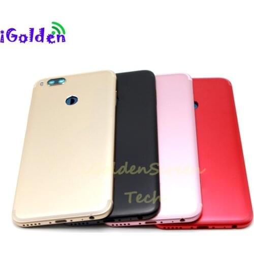 For Xiaomi Mi A1 Battery Back Cover for Xiaomi MiA1 Rear Door Housing Replacement Repair Parts Red+Power Volume Button for mi a1