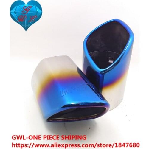 2COLORS Car Exhaust Muffler SQUARE PIPE Modified Tip FOR VolvoS60 XC60 XC90 Special End Tube Inlet 72mm.length 134mm