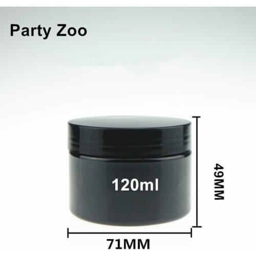 240 X 120ml/4oz Pure Black PET Wild-mouth Bottle New Food Tooth Powder Jar Stationery Package Case Wholesale
