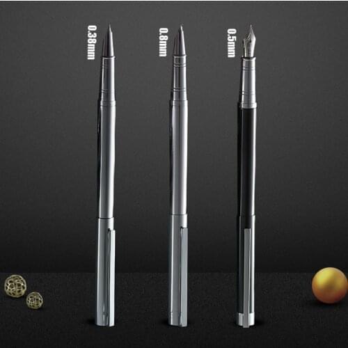 Ink Pen Nib 0.5mm Caligraphy Pen High Quality Black Steel Ink Pens For Writing Metal Plumas Para Escribir