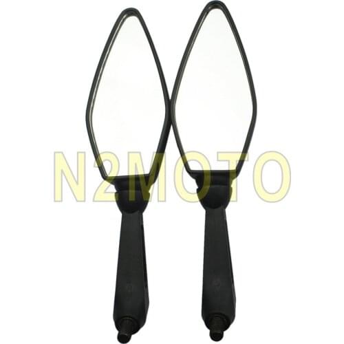 Black Motorcycles Rear View Side Mirror 10mm for HONDA CB600 CB750 CB900 CB1100 Kawasaki Suzuki GSR400 GSR600 GSX1300