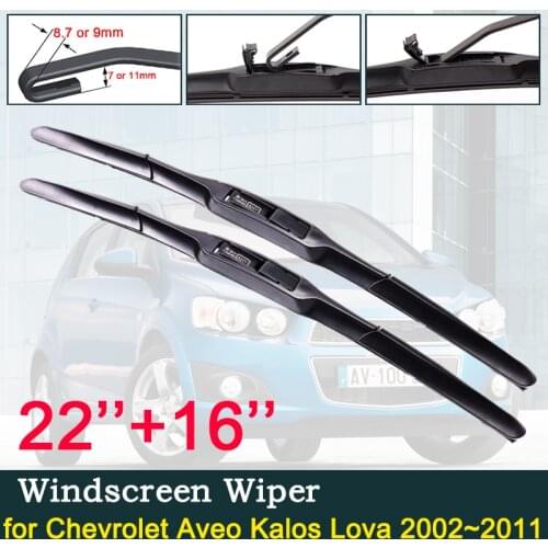 For Chevrolet Aveo Kalos Lova Nexia Gentra Pontiac G3 2002~2011 Car Wiper Blades Front Windshield 2008 2009 2010 Car Accessories