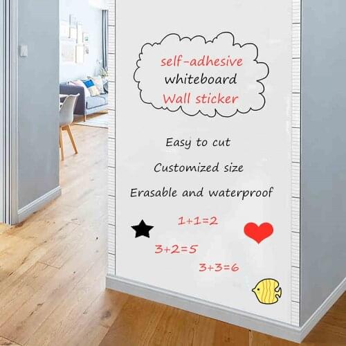 Whiteboard Wall Sticker Self-adhesive Message White Board Removable Drawing Writing Teaching Board For Office School Home Decor