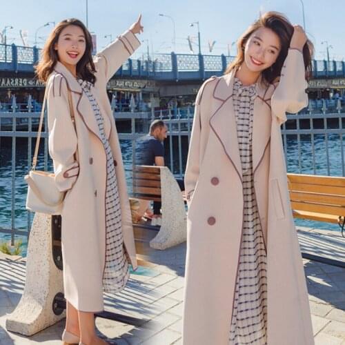 Elegant Trench Coat Women Straight With Belt Outwear Spring Womens 2020 Korean Cold Wind Temperament Windbreaker Female Z1013