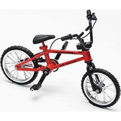 Fingerboard Bicycle With Brake Rope Blue Simulation Alloy Finger Bmx Bike Children Gift Mini Size