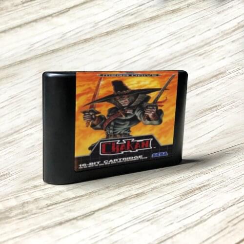 Chakan - EUR Label Flashkit MD Electroless Gold PCB Card forSega Genesis Megadrive Video Game Console