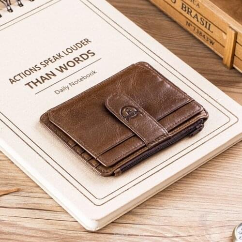 Wallet Money Bag For Men Business Soft Clutch Genuine Leather Coin Purse Card Holder Male Wallet Credit Card Holder 2021