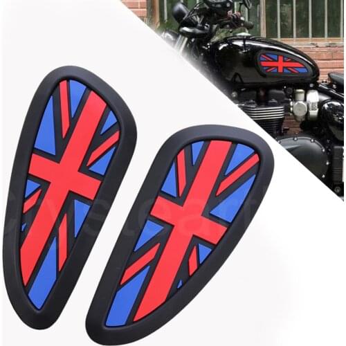 Retro Motorcycle Tank Pads Fuel Gas Knee Grip Traction Pads Side Decal Universal For Harley Cafe Racer Bobber Custom For Triumph
