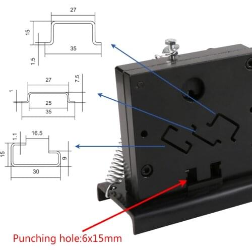 VSELE mulatifunction din rail cutter with hole punching cutting 3 kinds of din rails NZY-311
