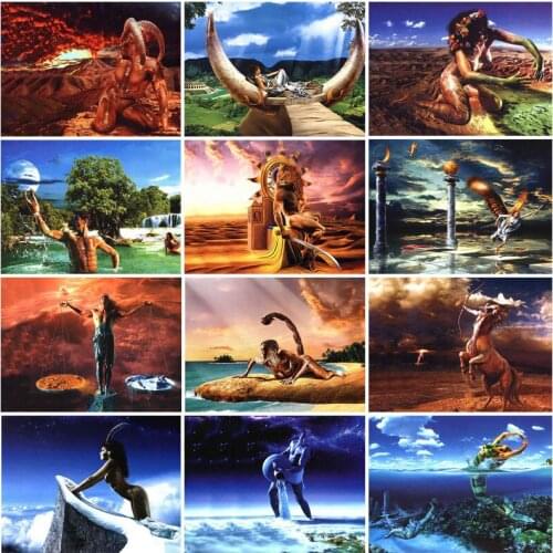 Magic Edition 12 constellations 5D diamond painting Cross Stitch Kits Mosaic DIY Diamond Embroidery Square Full Rhinestone Decor