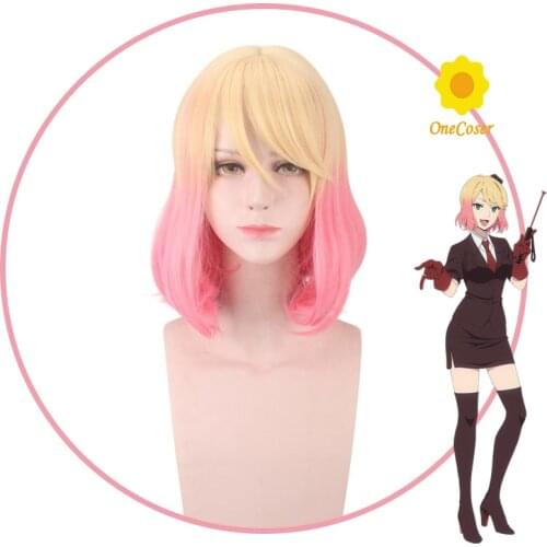Angels of Death Rachel Gardner Wig Cosplay Short Wig Pink Blonde Hair Satsuriku no Tenshi Cathy Synthetic Hair + Wig Cap Party