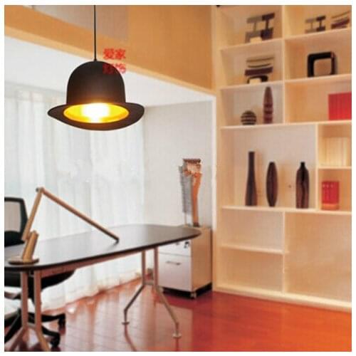 Pendant light aluminum England Topper hat design lamp pendant lighting Black Golden art cap hanging lamps for dining room